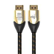 Cabo HDMI 8K Elg HS8K20 - 2 Metros / Conectores Banhados a Ouro 24K / 144Hz