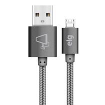 Cabo Micro USB Elg M510BY - 1 Metro / Nylon Trançado / 12W / 2.4A