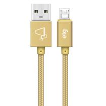 Cabo Micro USB Elg M520BG - 2 Metros / Nylon Trançado / 12W / 2.1A