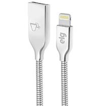 Cabo USB Lightning Elg L810SM - 1 Metro / Aço Inoxidável / 12W / 2.4A