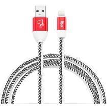 Cabo USB Lightning Elg SKN810WH - 1 Metro / Tecido Natural Costurado / 12W / 2.4A