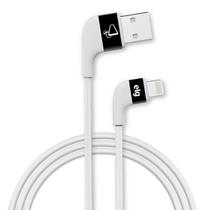 Cabo USB Lightning Elg XFT810WH - 1 Metro / Emborrachado / Conector 90° / 12W / 2.4A