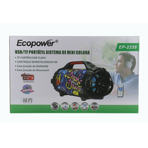Caixa de Som Ecopower EP-2258 SD / USB / Bluetooth foto 2