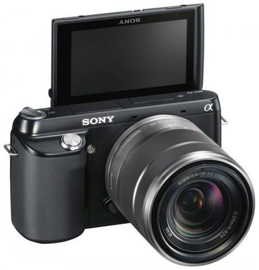 SONY NEX-F3 【784】 Câmera Digital Sony NEX-F3 Preta com 16.1MP, LCD móvel 3.0