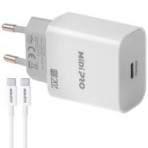 Carregador Midi Pro MDP-20W Bivolt - Cabo USB-C