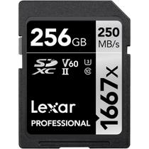 Cartão de Memória Lexar 1667X SDXC 256GB Classe 10 250MB/s