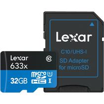 Cartão de Memória Lexar 633X Micro SDHC 32GB Classe 10 100MB/s