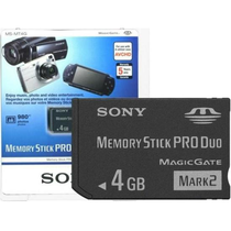 Cartão de Memória Sony Memory Stick Pro Duo Mark2 4GB foto 1