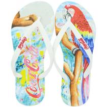 Chinelo Coca-Cola Tropical CCA0346 Branco Feminino foto principal