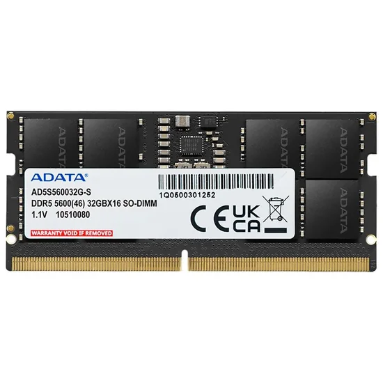 Memória Adata DDR5 32GB 5600MHz Notebook AD5S560032G-S