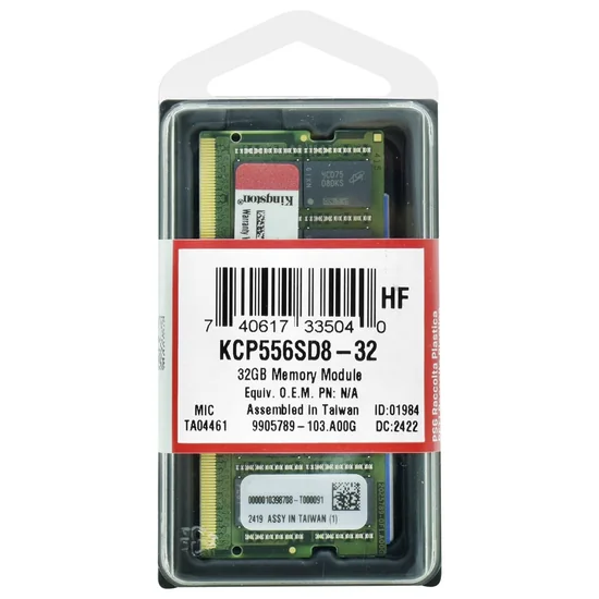 Memória Kingston DDR5 32GB 5600MHz Notebook KCP556SD8-32 foto 2