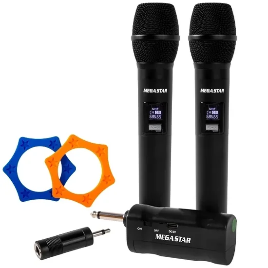 Microfone Mega Star MIC2208 Sem Fio