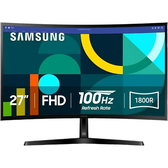 Monitor Samsung LED LS27D366GANXZA Full HD 27" Curvo