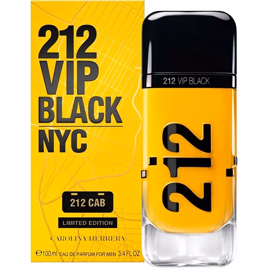 Perfume Carolina Herrera 212 Vip Black Cab Limited Edition Eau de Parfum Masculino 100ML