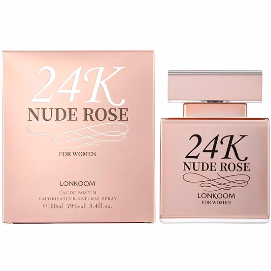 Perfume Lonkoom 24K Nude Rose Eau de Parfum Feminino 100ML
