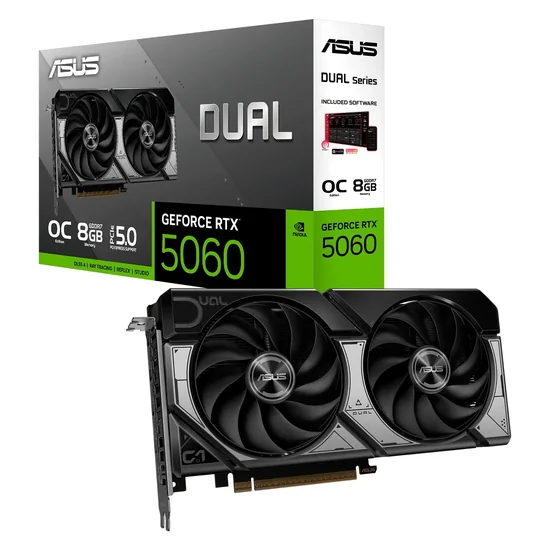 Placa de Vídeo Asus Dual GeForce RTX5060 OC 8GB GDDR7 PCI-Express
