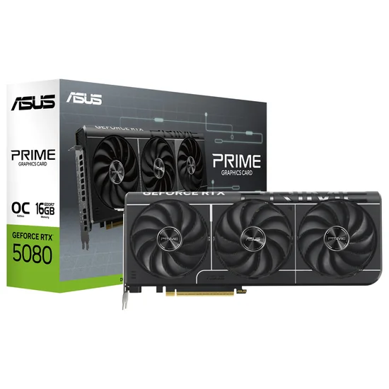 Placa de Vídeo Asus Prime GeForce RTX5080 OC 16GB GDDR7 PCI-Express