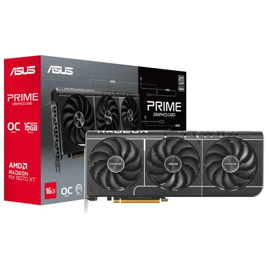 Placa de Vídeo Asus Prime Radeon RX 9070 XT 16GB GDDR6 PCI-Express