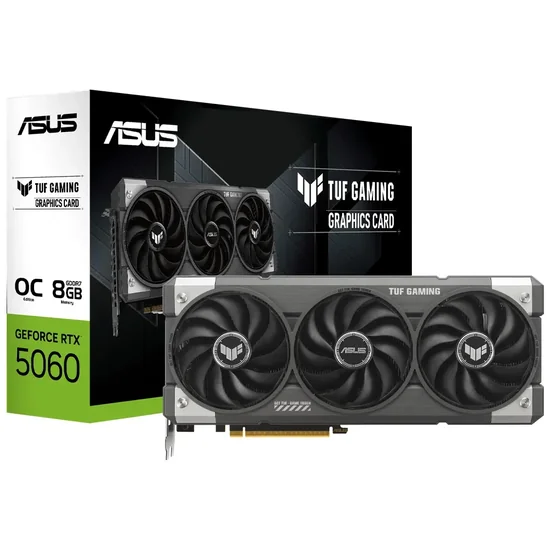 Placa de Vídeo Asus TUF Gaming GeForce RTX5060 OC 8GB GDDR7 PCI-Express foto principal