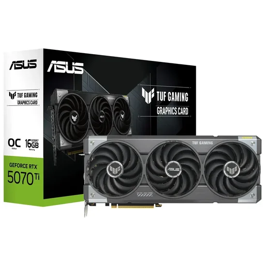 Placa de Vídeo Asus TUF Gaming GeForce RTX5070TI OC 16GB GDDR7 PCI-Express