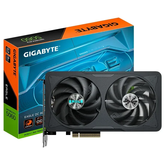 Placa de Vídeo Gigabyte GeForce RTX5060 Eagle OC 8GB GDDR7 PCI-Express foto principal