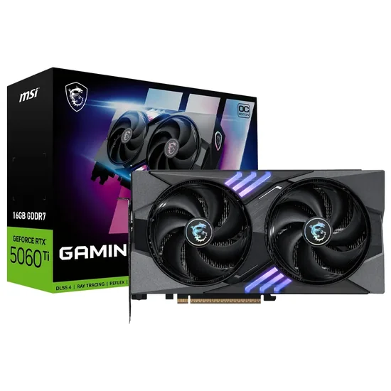 Placa de Video MSI GeForce RTX5060TI Gaming OC 16GB GDDR7 PCI-Express