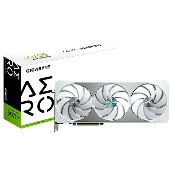 Placa de Vídeo Gigabyte GeForce RTX5070TI Aero OC 16GB GDDR7 PCI-Express