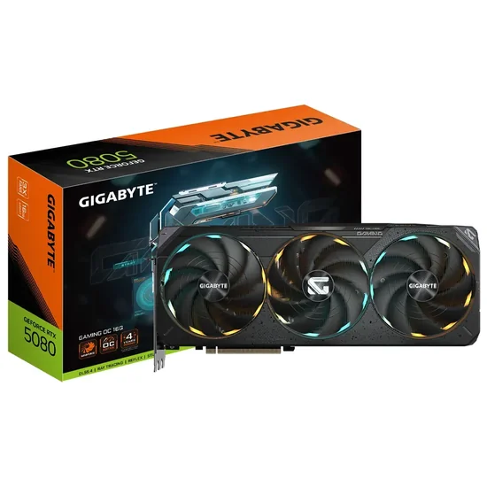Placa de Vídeo Gigabyte GeForce RTX5080 Gaming OC 16GB GDDR7 PCI-Express foto principal