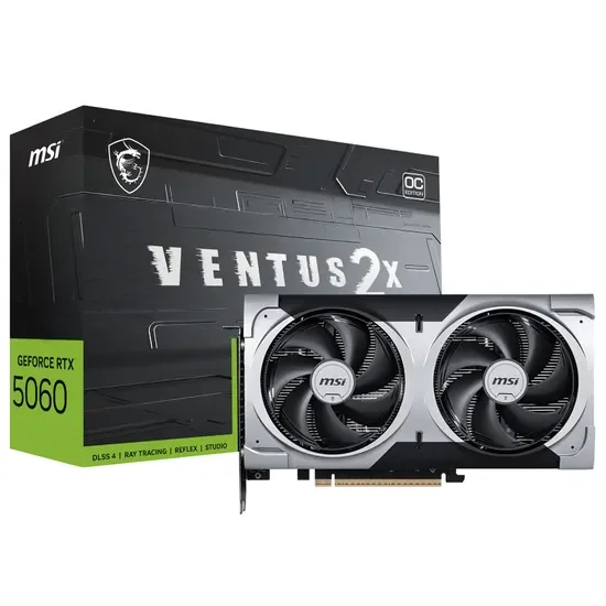 Placa de Vídeo MSI GeForce RTX5060 Ventus 2X OC 8GB GDDR7 PCI-Express