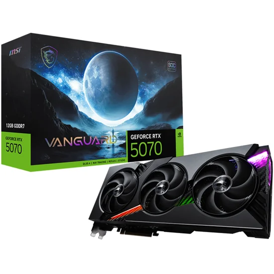 Placa de Vídeo MSI GeForce RTX5070 Vanguard SOC Launch Edition 12GB GDDR7 PCI-Express