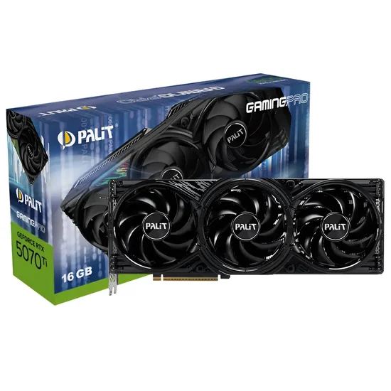 Placa de Vídeo Palit GeForce RTX5070TI GamingPro OC 16GB GDDR7 PCI-Express foto principal
