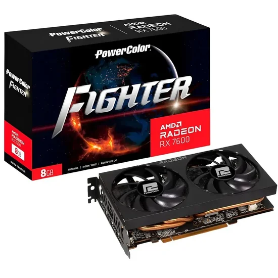 Placa de Vídeo PowerColor Fighter Radeon RX 7600 8GB GDDR6 PCI-Express foto principal