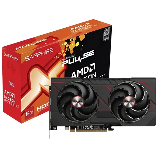 Placa de Vídeo Sapphire Pulse Radeon RX9060 XT OC 16GB GDDR6 PCI-Express foto principal