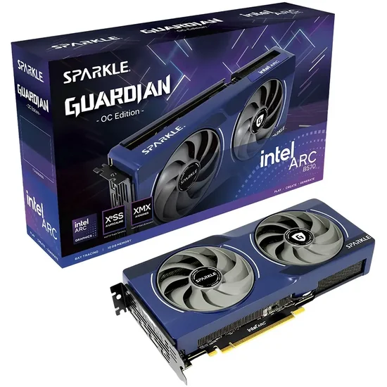 Placa de Vídeo Sparkle Intel ARC B570 Guardian OC 10GB GDDR6 foto principal