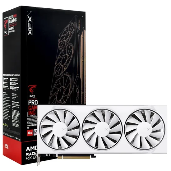 Placa de Video XFX Swift Radeon RX9060 XT OC White 16GB GDDR6 PCI-Express