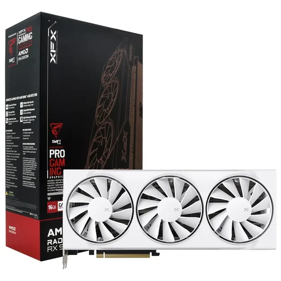 Placa de Vídeo XFX Swift Radeon RX9070 OC White 16GB GDDR6 PCI-Express