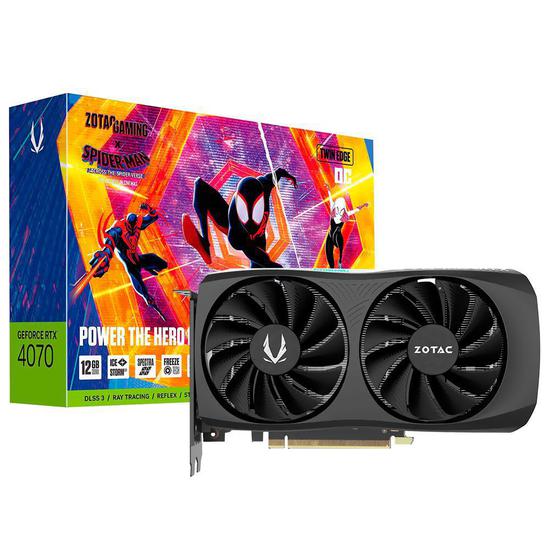 Placa de Vídeo Zotac GeForce RTX4070 Twin Edge OC Spider-Man 12GB