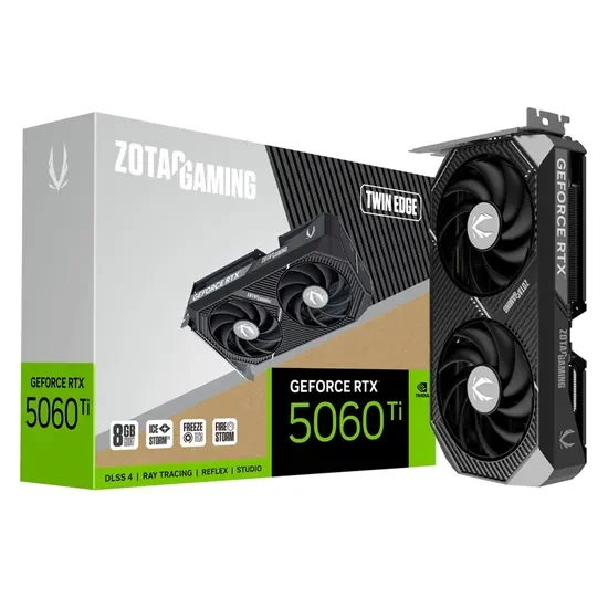 Placa de Video Zotac GeForce RTX5060TI Twin Edge 8GB GDDR7 PCI-Express