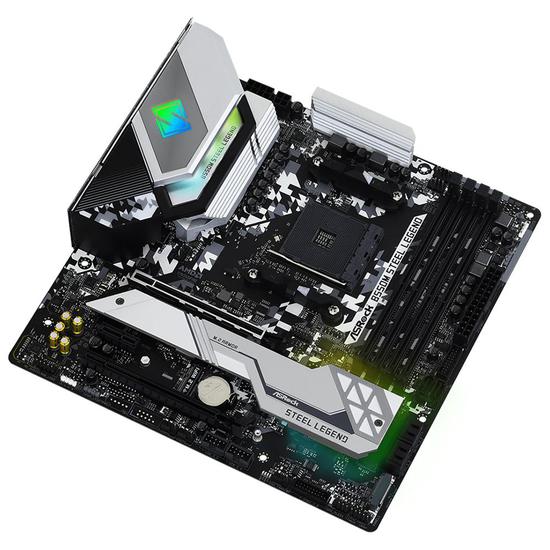 【新品、本物、当店在庫だから安心】 Placa Mãe Asrock B550M Steel Legend AMD Soquete AM4 no マザーボード