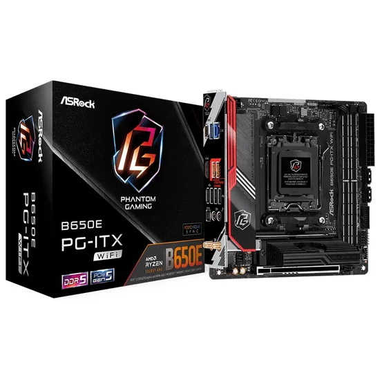 Placa Mãe Asrock B650E PG-ITX Wi-Fi AMD Soquete AM5