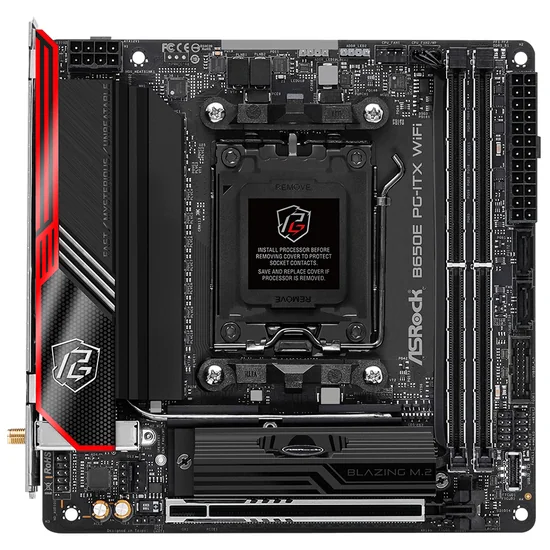 Placa Mãe Asrock B650E PG-ITX Wi-Fi AMD Soquete AM5 foto 1