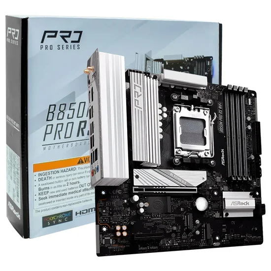 Placa Madre Asrock B850M Pro RS Wi-Fi AMD Soquete AM5