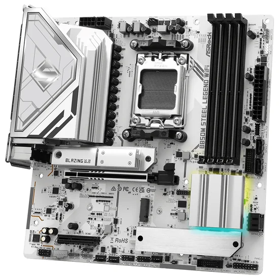Placa Mãe Asrock B850M Steel Legend Wi-Fi AMD Soquete AM5 foto 1