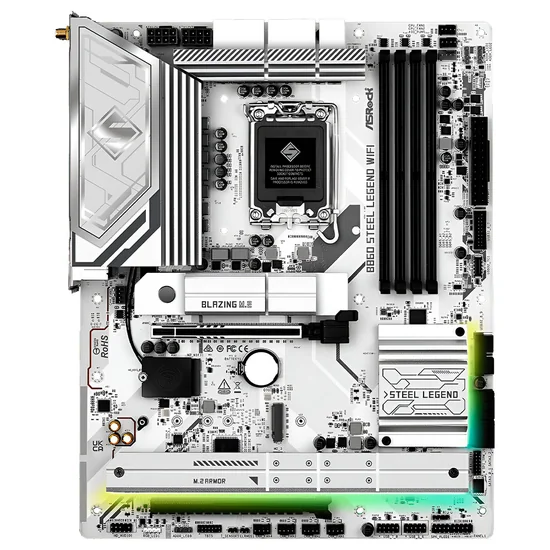 Placa Mãe Asrock B860 Steel Legend Wi-Fi Intel Soquete LGA 1851 foto 1