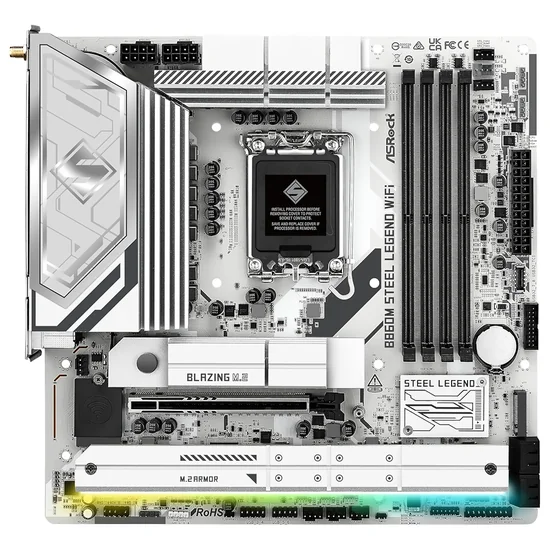 Placa Mãe Asrock B860M Steel Legend Wi-Fi Intel Soquete LGA 1851 foto 1