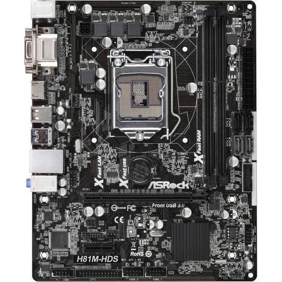Placa Mãe Asrock H81M-HDS Intel Soquete LGA 1150 no Paraguai