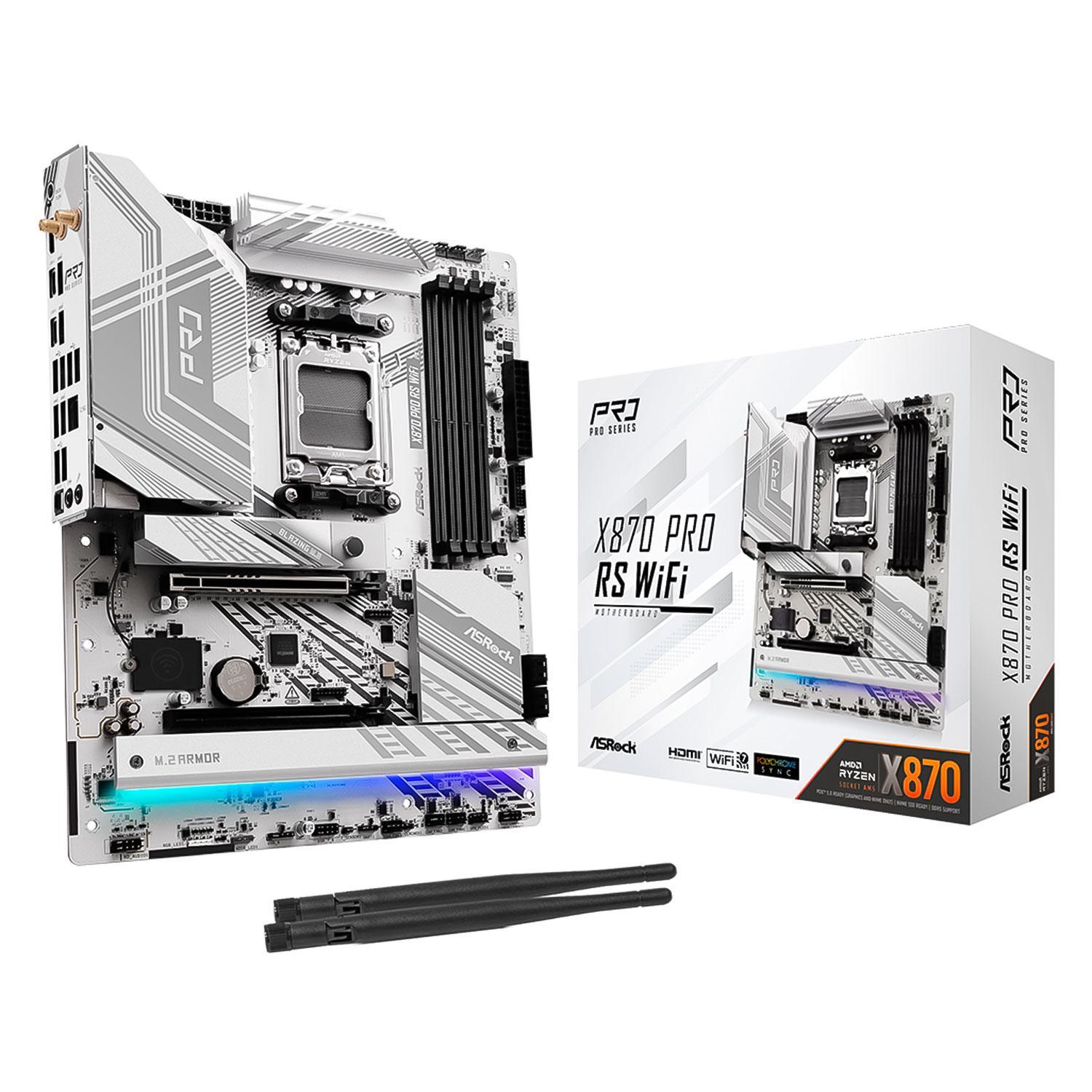 Placa Mãe Asrock X870 Pro RS Wi-Fi AMD Soquete AM5 foto principal