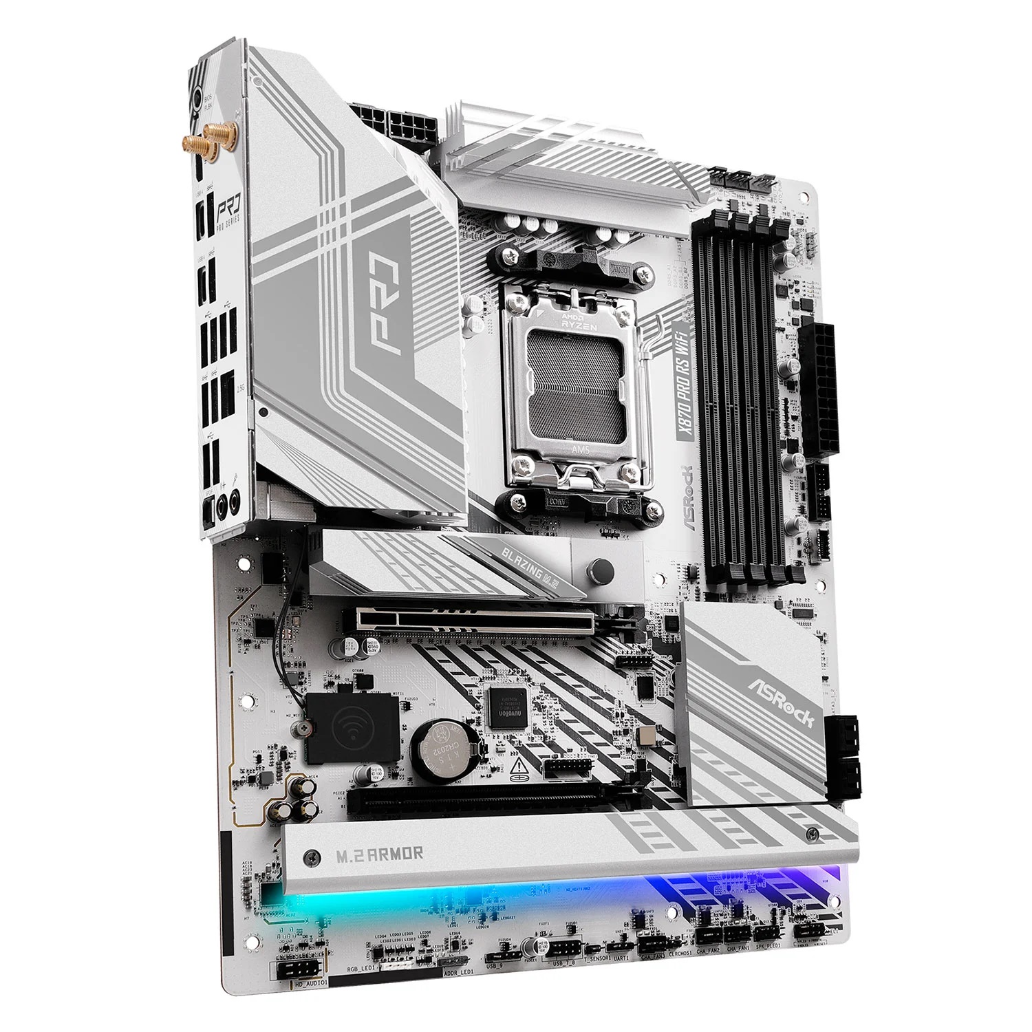Placa Mãe Asrock X870 Pro RS Wi-Fi AMD Soquete AM5 foto 2