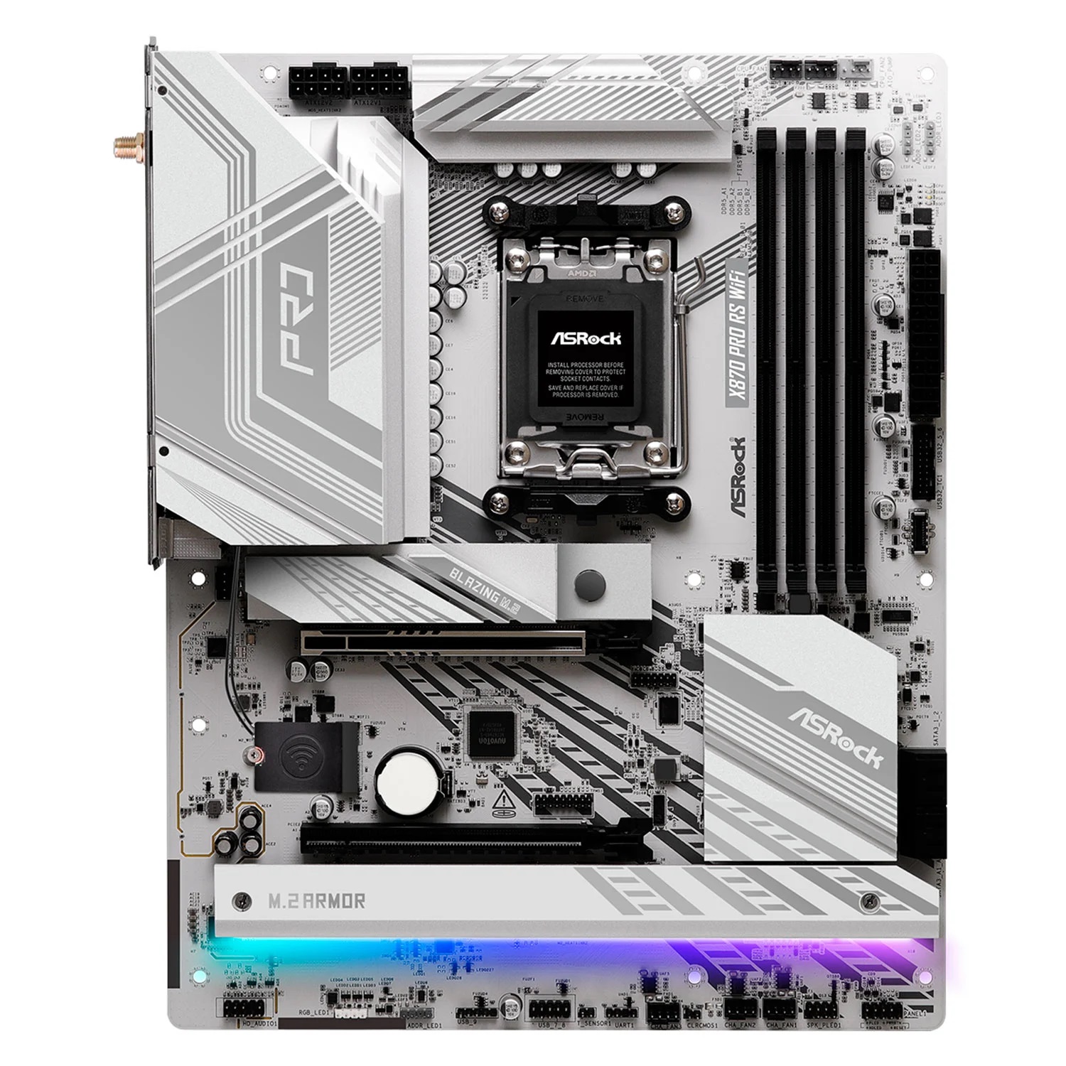 Placa Mãe Asrock X870 Pro RS Wi-Fi AMD Soquete AM5 foto 1