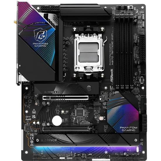 Placa Mãe Asrock X870 Riptide Wi-Fi AMD Soquete AM5 foto 2